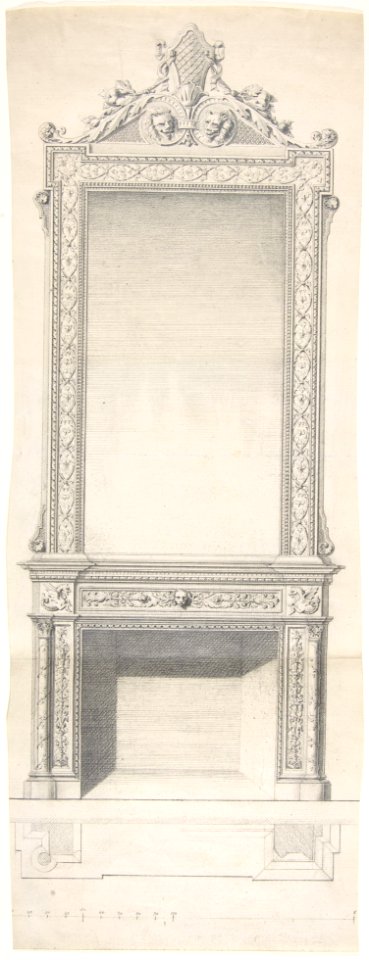 Chimneypiece Design with Mirror MET DP806976