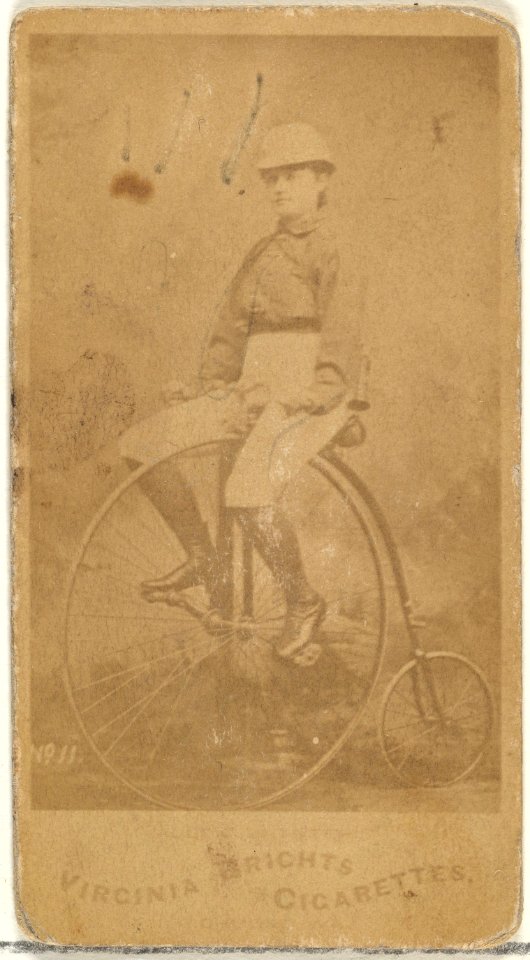 Card 11, from the Girl Cyclists series (N49) for Virginia Brights Cigarettes MET DP827402
