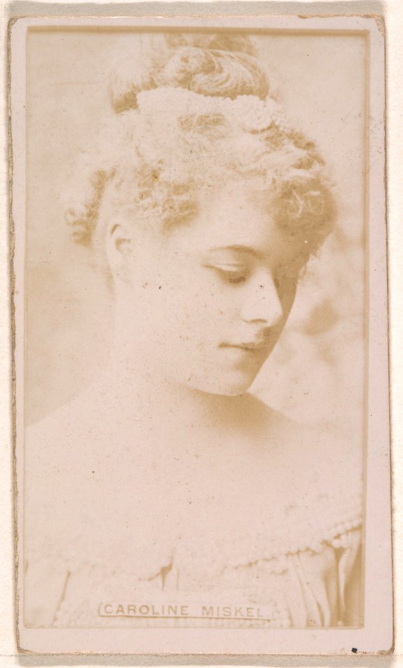 Caroline Miskel, from the Actresses series (N245) issued by Kinney Brothers to promote Sweet Caporal Cigarettes MET DP859138