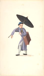 Chinese Man with Parasol, Rattle and Box MET DP807502