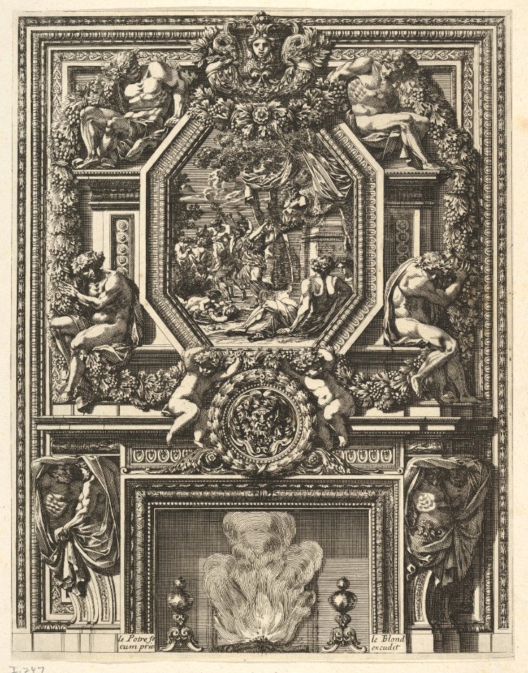 Chimney with a Bacchanal over the Mantle from 'Grandes Cheminée' MET DP830822
