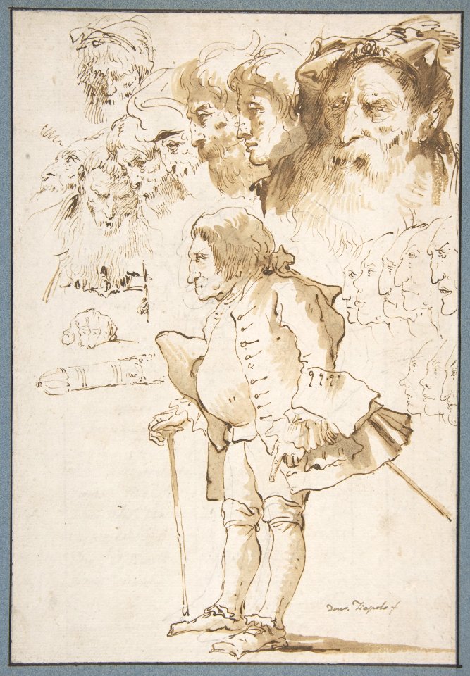 Caricature of a Gentleman and Other Studies MET DP808139