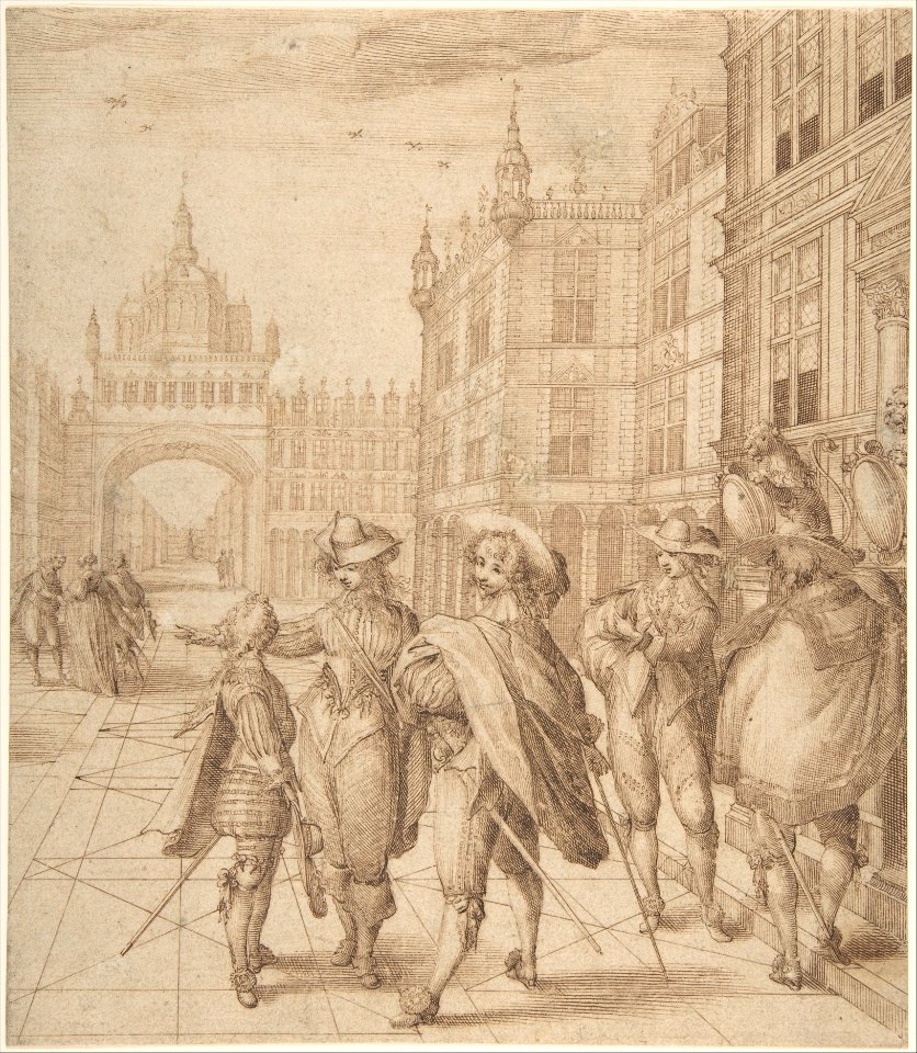 Cavaliers in a City Square MET DP808356