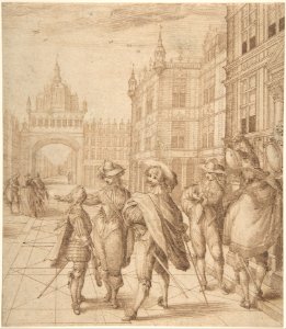 Cavaliers in a City Square MET DP808356