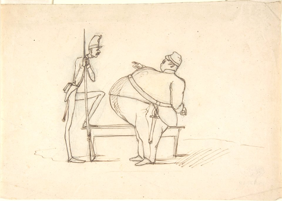 Caricature of Two Soldiers MET DP803914