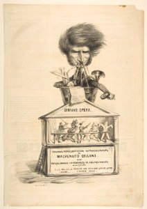 Caricature of Berlioz, from La Caricature Provisoire, no. 1 MET DP818604
