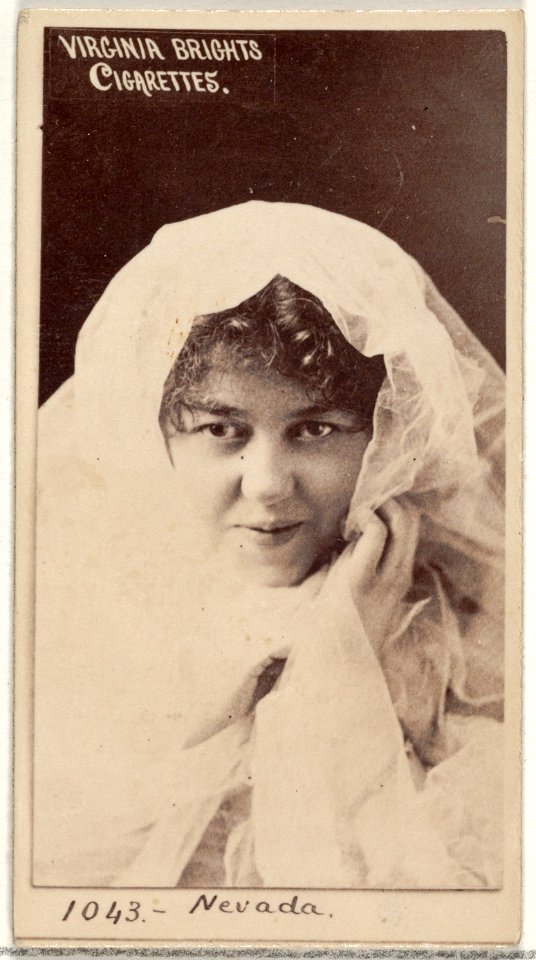 Card 1043, Nevada, from the Actors and Actresses series (N45, Type 2) for Virginia Brights Cigarettes MET DP830972