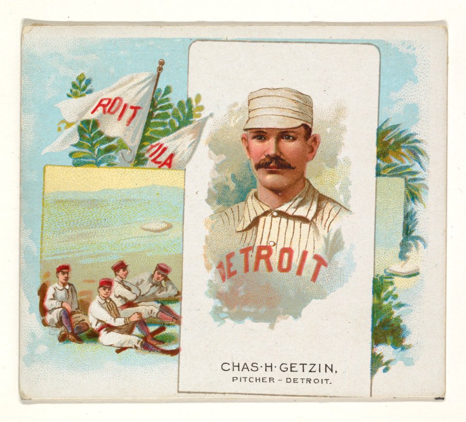 Charles H. Getzien, Pitcher, Detroit, from World's Champions, Second Series (N43) for Allen & Ginter Cigarettes MET DP839584