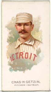 Charles H. Getzin, Baseball Player, Pitcher, Detroit, from World's Champions, Series 2 (N29) for Allen & Ginter Cigarettes MET DP838241