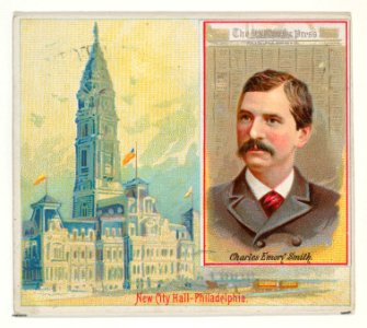 Charles Emory Smith, The Philadelphia Press, from the American Editors series (N35) for Allen & Ginter Cigarettes MET DP838905