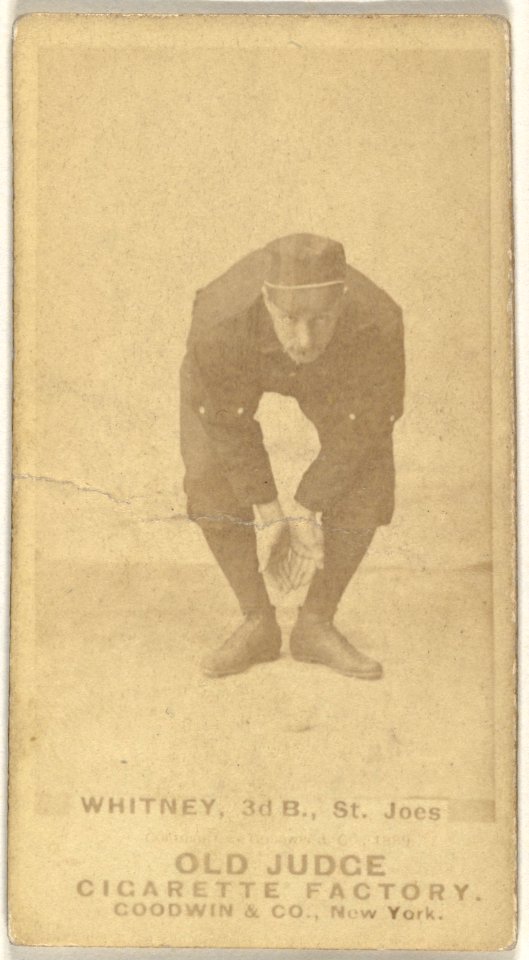 Charles F. Whitney, 3rd Base, St. Joseph Clay Eaters, from the Old Judge series (N172) for Old Judge Cigarettes MET DP846242