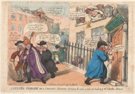 Chelsea Parade or a Croaking Member Surveying The Inside Outside and Backside of Mrs Clarke's Premises - MET DP880607