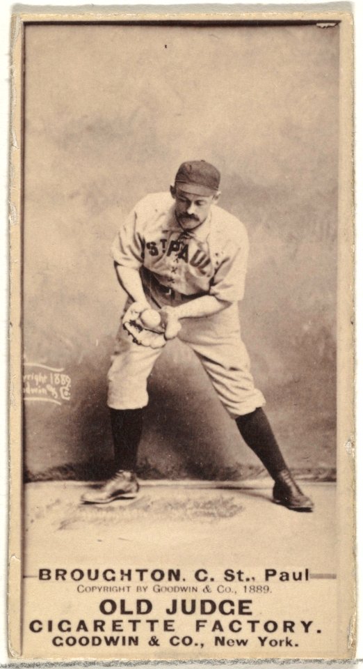 Cecil Calvert "Cal" Broughton, Catcher, St. Paul Apostles, from the Old Judge series (N172) for Old Judge Cigarettes MET DP846356