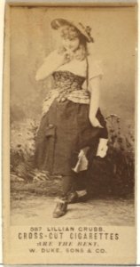 Card Number 587, Lillian Grubb, from the Actors and Actresses series (N145-3) issued by Duke Sons & Co. to promote Cross Cut Cigarettes MET DP839763