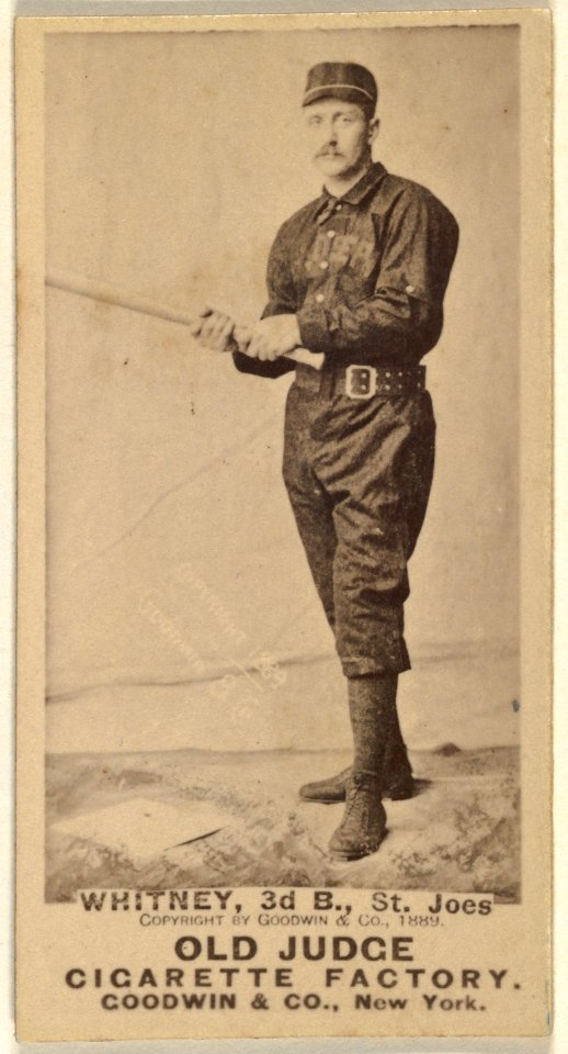Charles F. Whitney, 3rd Base, St. Joseph Clay Eaters, from the Old Judge series (N172) for Old Judge Cigarettes MET DP846239