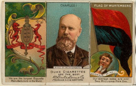 Charles I, King of Württemberg, from the Rulers, Flags, and Coats of Arms series (N126-2) issued by W. Duke, Sons & Co. MET DPB873911