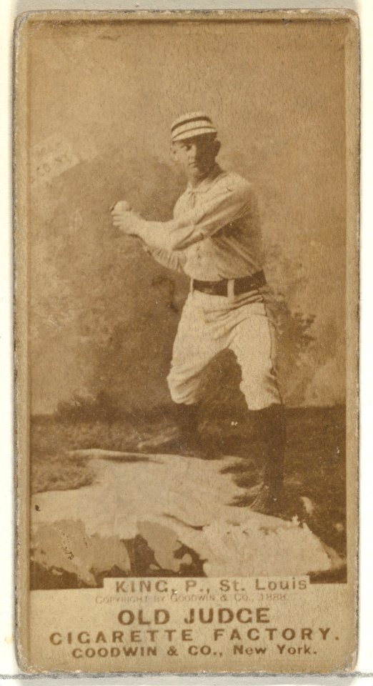 Charles Frederick "Silver" King, Pitcher, St. Louis Browns, from the Old Judge series (N172) for Old Judge Cigarettes MET DP846062