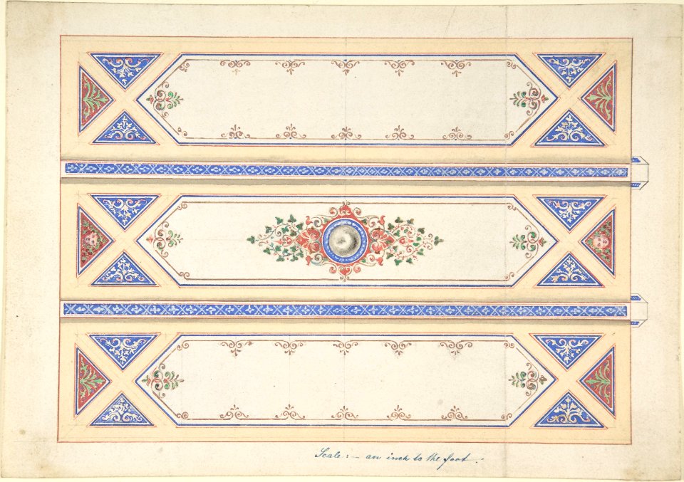 Ceiling Design with Three Panels Divided by Beams MET DP806247