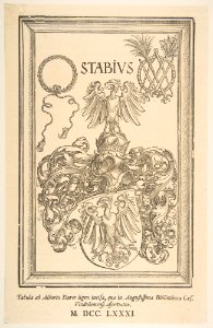 Coat -of-Arms of Johan Stabius, edition of 1781 MET DP816458
