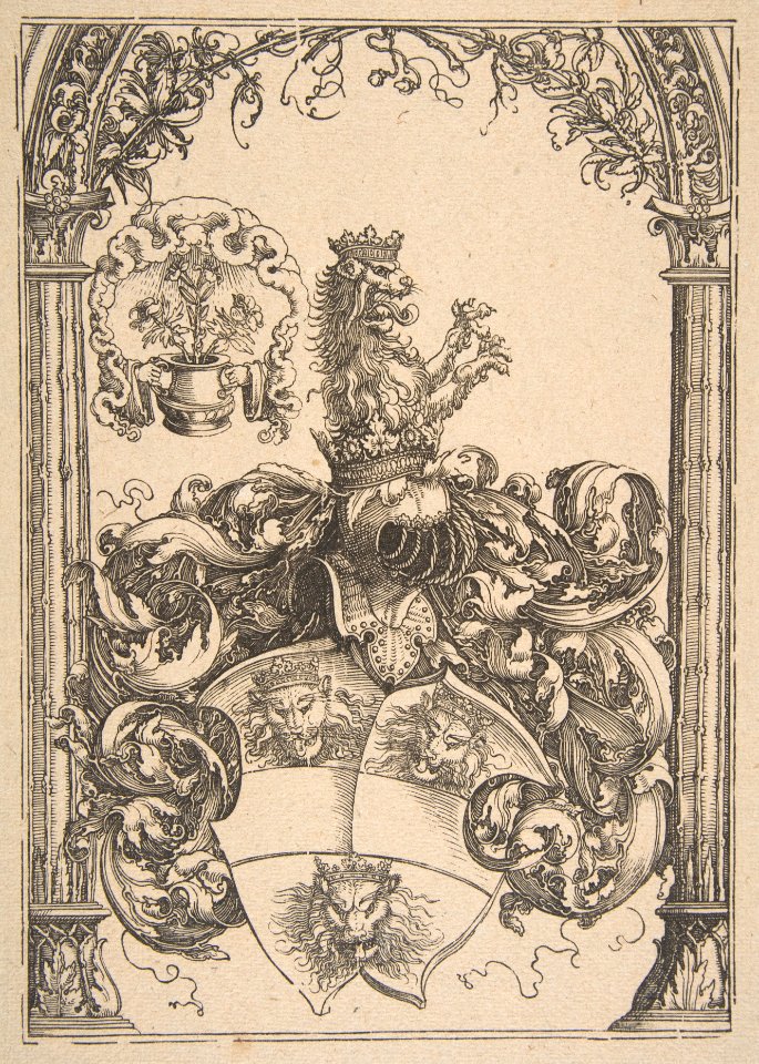 Coat of arms with Three Lions' Heads MET DP816461