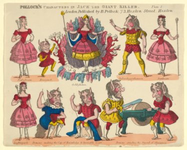Characters, from Jack and the Giant Killer, Plate 2 for a Toy Theater MET DP847981