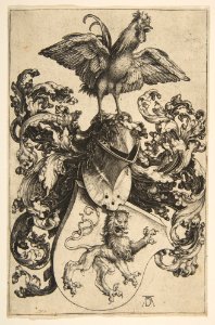 Coat of Arms with a Lion and a Cock MET DP815410