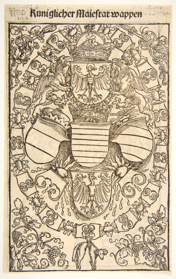 Coat of Arms of Maximilian I as King of the Romans from Reuelationes sancte Birgitte MET DP816457
