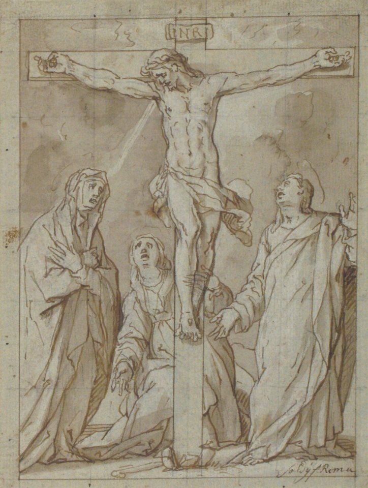 Christ Crucified, Attended by the Virgin, Saint Mary Magdalen, and Saint John the Evangelist MET 1973.345