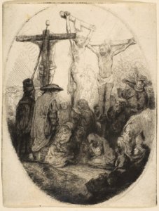 Christ Crucified Between Two Thieves; oval plate MET DP814555