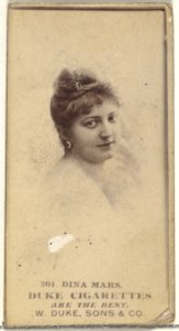 Card Number 201, Dina Mars, from the Actors and Actresses series (N145-7) issued by Duke Sons & Co. to promote Duke Cigarettes MET DP840455