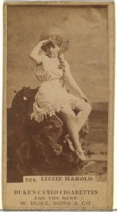 Card Number 208, Lizzie Harold, from the Actors and Actresses series (N145-5) issued by Duke Sons & Co. to promote Cameo Cigarettes MET DP840089