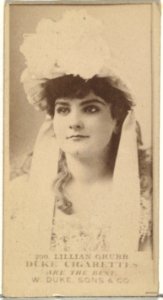 Card Number 200, Lillian Grubb, from the Actors and Actresses series (N145-7) issued by Duke Sons & Co. to promote Duke Cigarettes MET DP840417