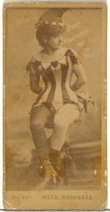 Card Number 147, Mlle. Rescalli, from the Actors and Actresses series (N145-6) issued by Duke Sons & Co. to promote Duke Cigarettes MET DP840306