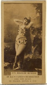 Card Number 178, Dallie Burns, from the Actors and Actresses series (N145-5) issued by Duke Sons & Co. to promote Cameo Cigarettes MET DP840045