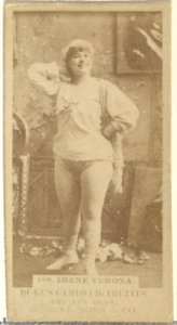Card Number 180, Irene Verona, from the Actors and Actresses series (N145-5) issued by Duke Sons & Co. to promote Cameo Cigarettes MET DP840177