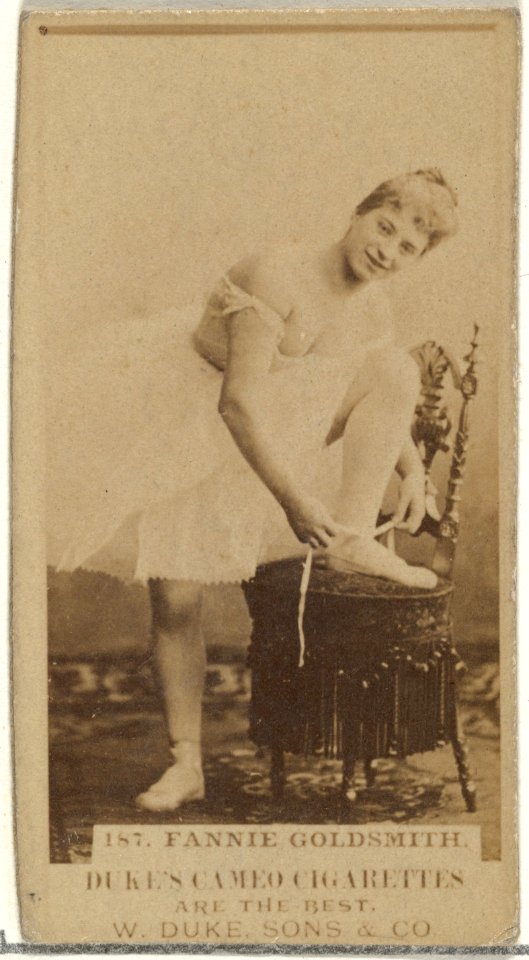 Card Number 187, Fannie Goldsmith, from the Actors and Actresses series (N145-5) issued by Duke Sons & Co. to promote Cameo Cigarettes MET DP840079