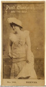 Card Number 186, Miss Reeves, from the Actors and Actresses series (N145-6) issued by Duke Sons & Co. to promote Duke Cigarettes MET DP840305