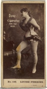 Card Number 180, Louise Perkins, from the Actors and Actresses series (N145-6) issued by Duke Sons & Co. to promote Duke Cigarettes MET DP840302