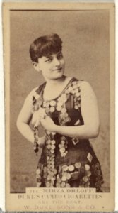 Card Number 214, Mirza Orloff, from the Actors and Actresses series (N145-5) issued by Duke Sons & Co. to promote Cameo Cigarettes MET DP840133