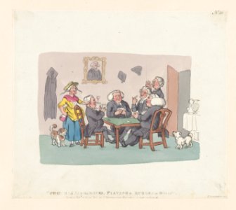 Christmas Academics Playing a Rubber at Whist MET DP879747