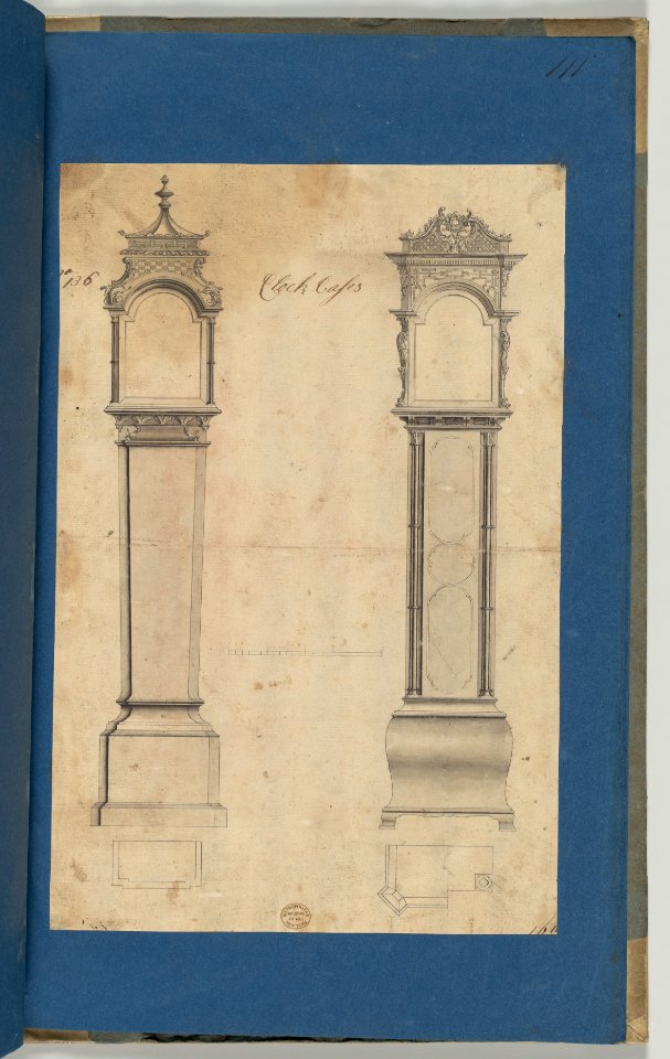 Clock Cases, in Chippendale Drawings, Vol. I MET DP-14278-095