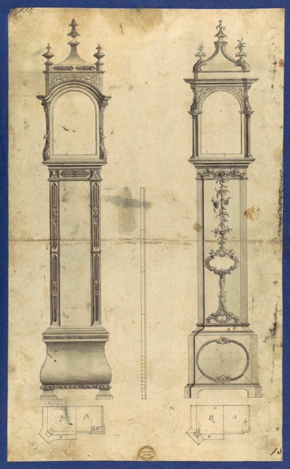 Clock Cases, in Chippendale Drawings, Vol. I MET DP104135