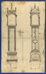 Clock Cases, in Chippendale Drawings, Vol. I MET DP104135