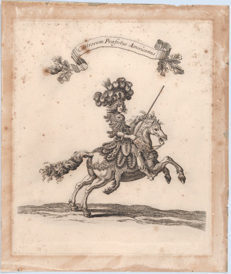 Castrorum Prœfectus Americanus, from 'Courses de Testes et de Bagues Faittes par Roy et par les Princes et Signeurs de sa Cour, en l'annee 1662' (Grand Carrousel) MET DP874860