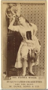 Card Number 202, Flora Wood, from the Actors and Actresses series (N145-5) issued by Duke Sons & Co. to promote Cameo Cigarettes MET DP840187