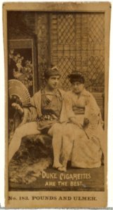 Card Number 183, Pounds and Ulmer, from the Actors and Actresses series (N145-6) issued by Duke Sons & Co. to promote Duke Cigarettes MET DP840303