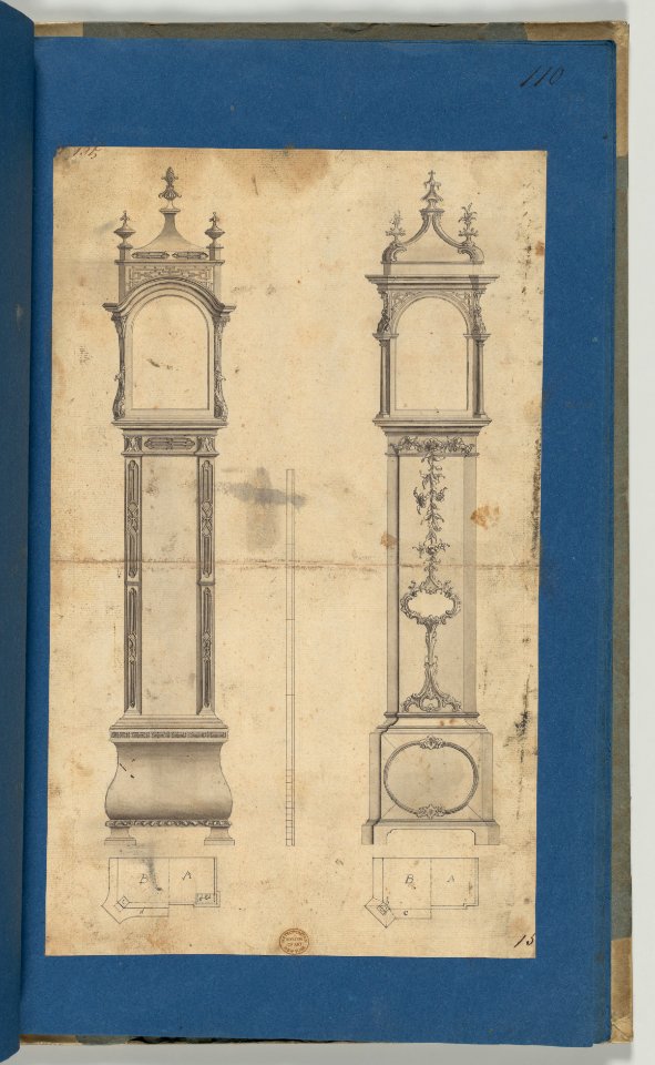 Clock Cases, in Chippendale Drawings, Vol. I MET DP-14278-094