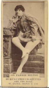 Card Number 169, Fannie Milton, from the Actors and Actresses series (N145-5) issued by Duke Sons & Co. to promote Cameo Cigarettes MET DP840123