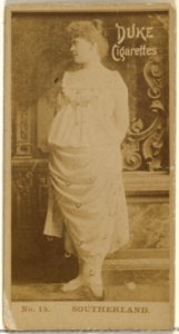 Card Number 15, Miss Southerland, from the Actors and Actresses series (N145-6) issued by Duke Sons & Co. to promote Duke Cigarettes MET DP840317