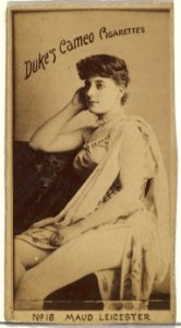 Card Number 16, Maud Leicester, from the Actors and Actresses series (N145-4) issued by Duke Sons & Co. to promote Cameo Cigarettes MET DP839963